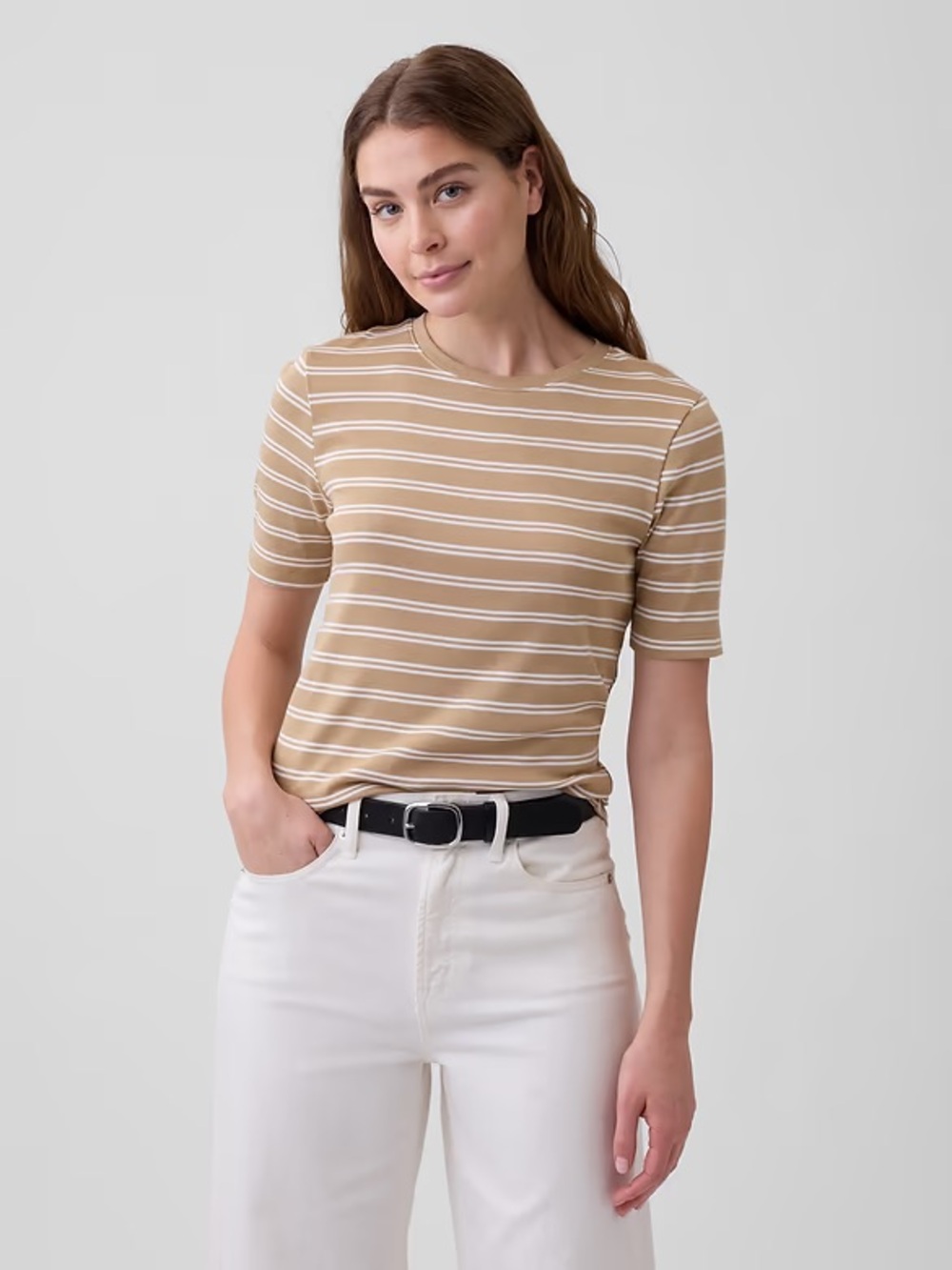 Gap Modern Ribbed Crewneck T-Shirt